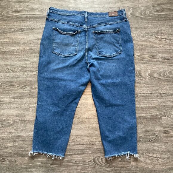 Madewell‎ The Momjean Comfort Stretch Edition Distressed Blue Denim Size 36 - Picture 5 of 8